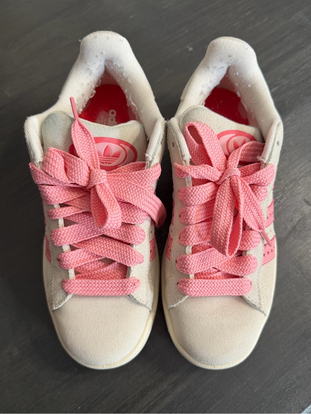adidas Pink & Cream Sneakers Women’s 5.5